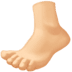 🦶🏼 foot: medium-light skin tone display on Facebook